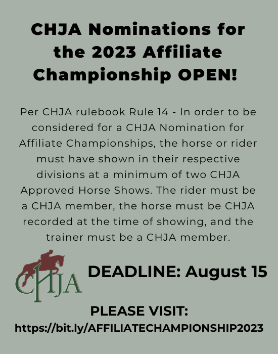  CHJA Affiliate Championship Nominations