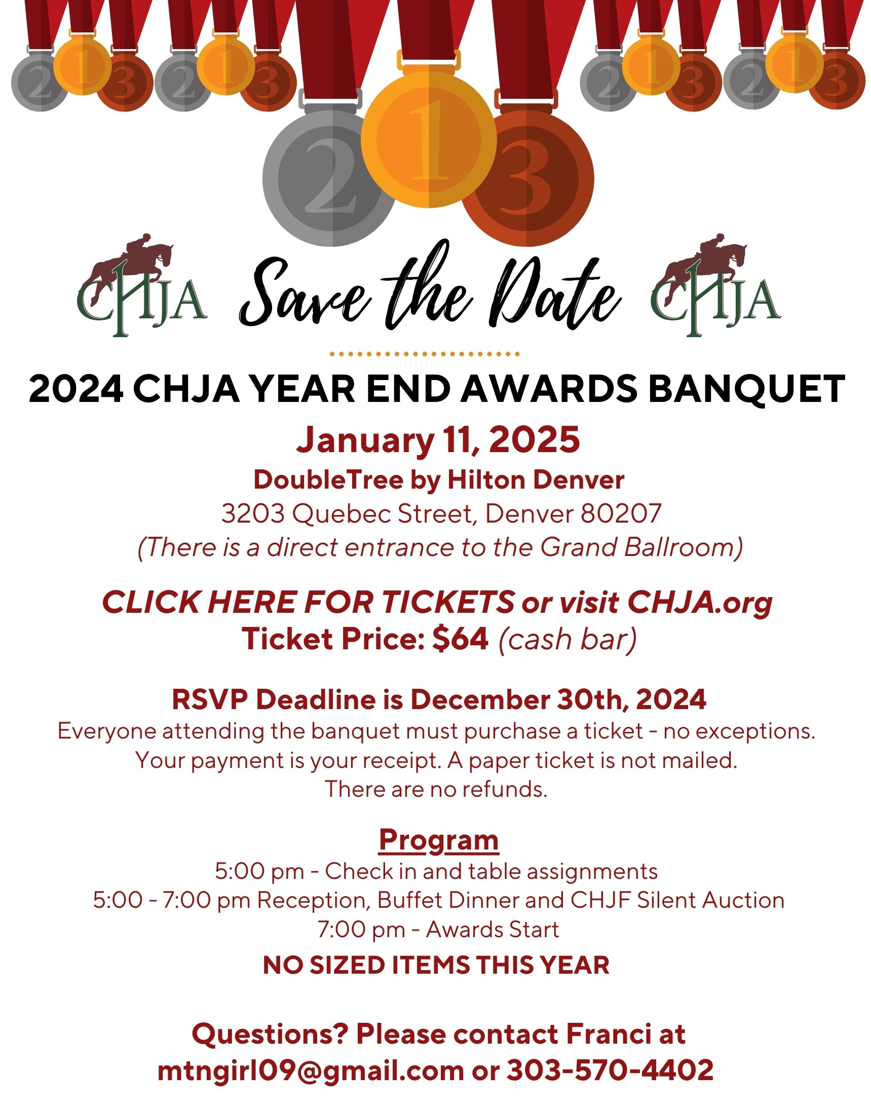 2024 CHJA Year End Awards Banquet