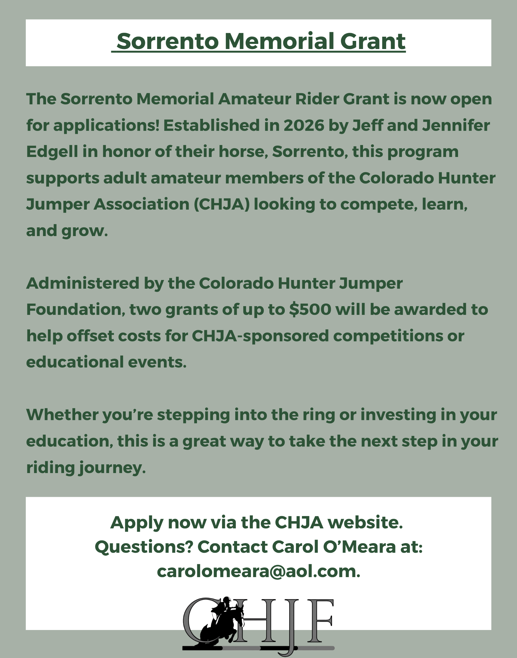 Sorrento Memorial grant
