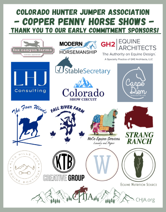 Thank You Copper Penny Horse Shows Sponsors