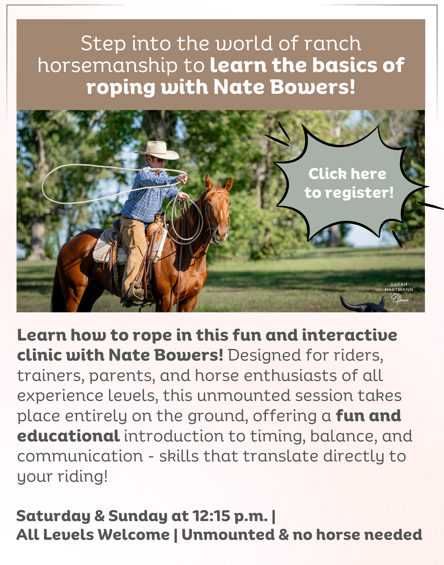 Learn the basics of roping iwth Nate Bowers