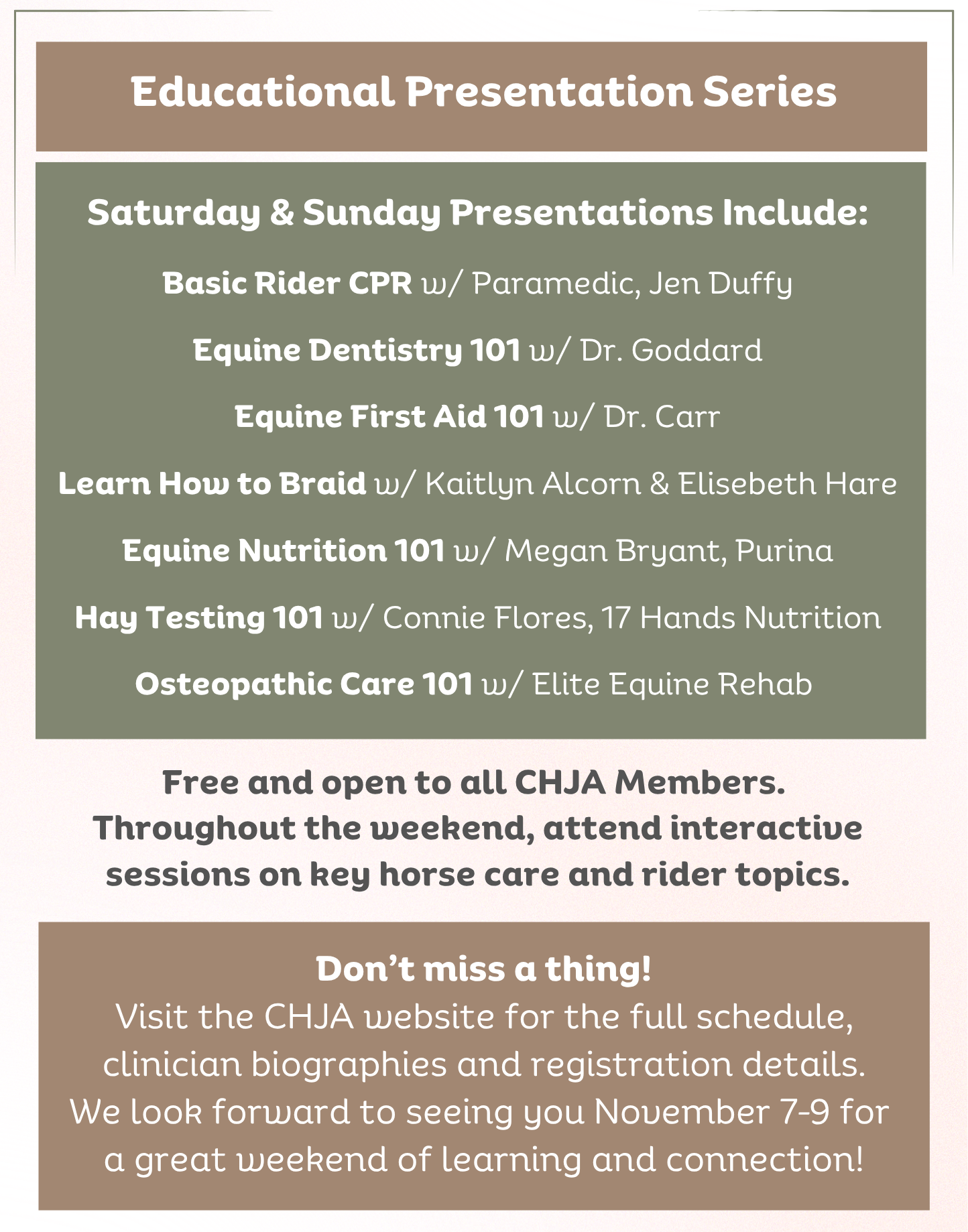 Educational Presentation Series