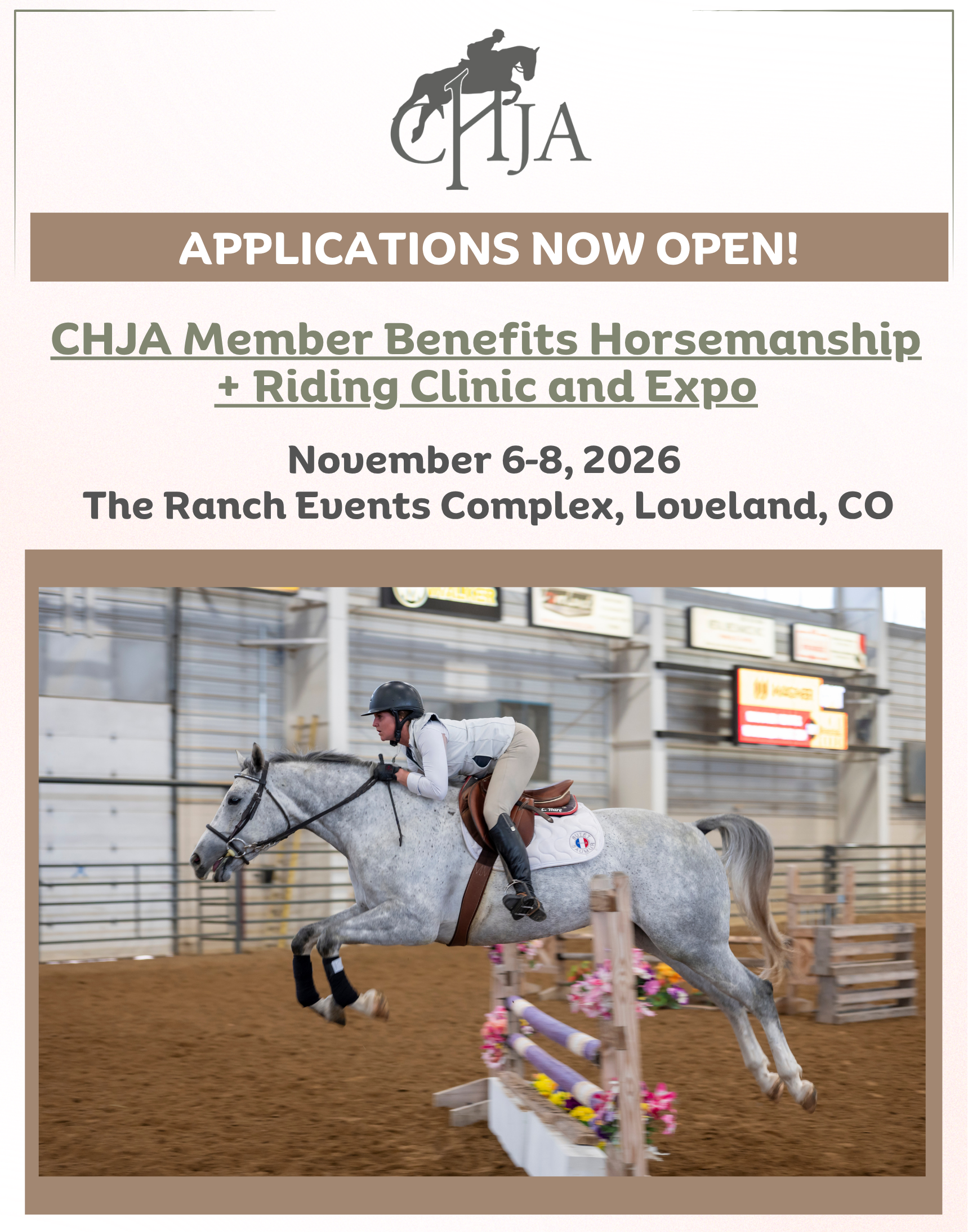 CHJA ember Benefits horsemanship + Riding Clinic and Expo