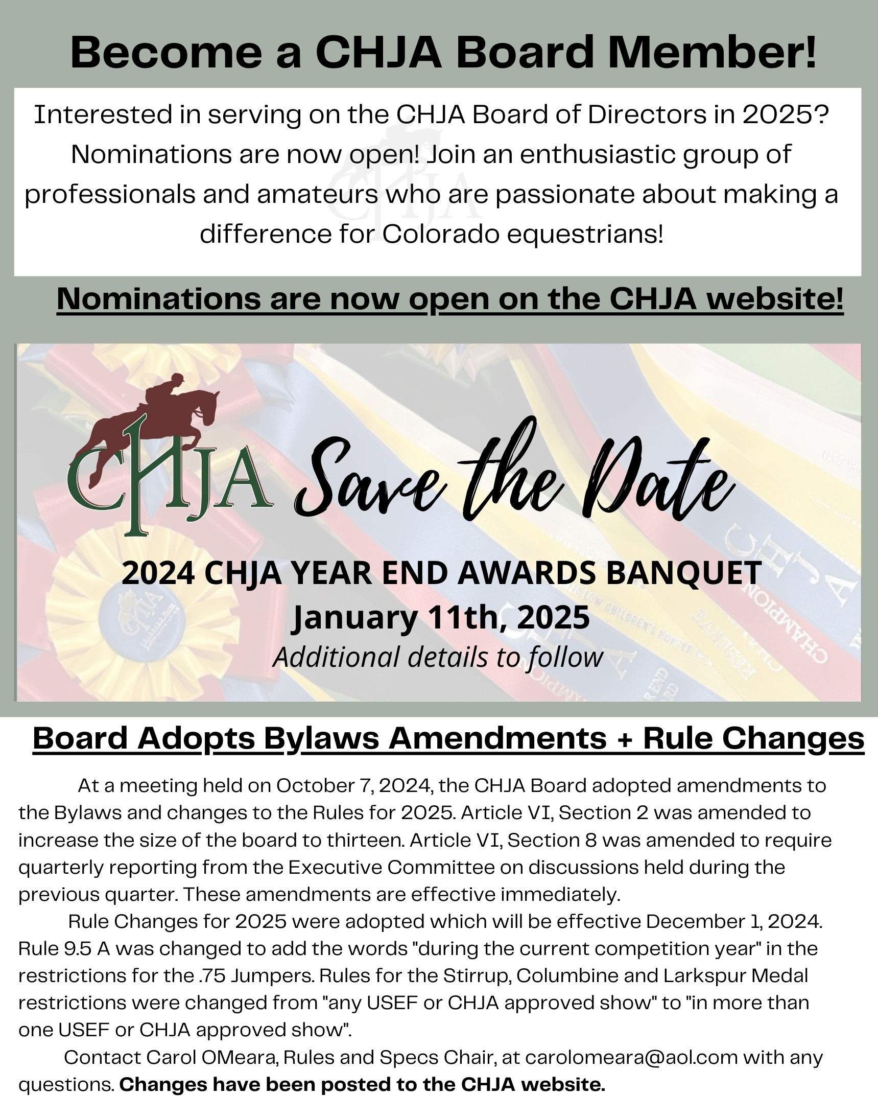 Become a CHJA Board Member!