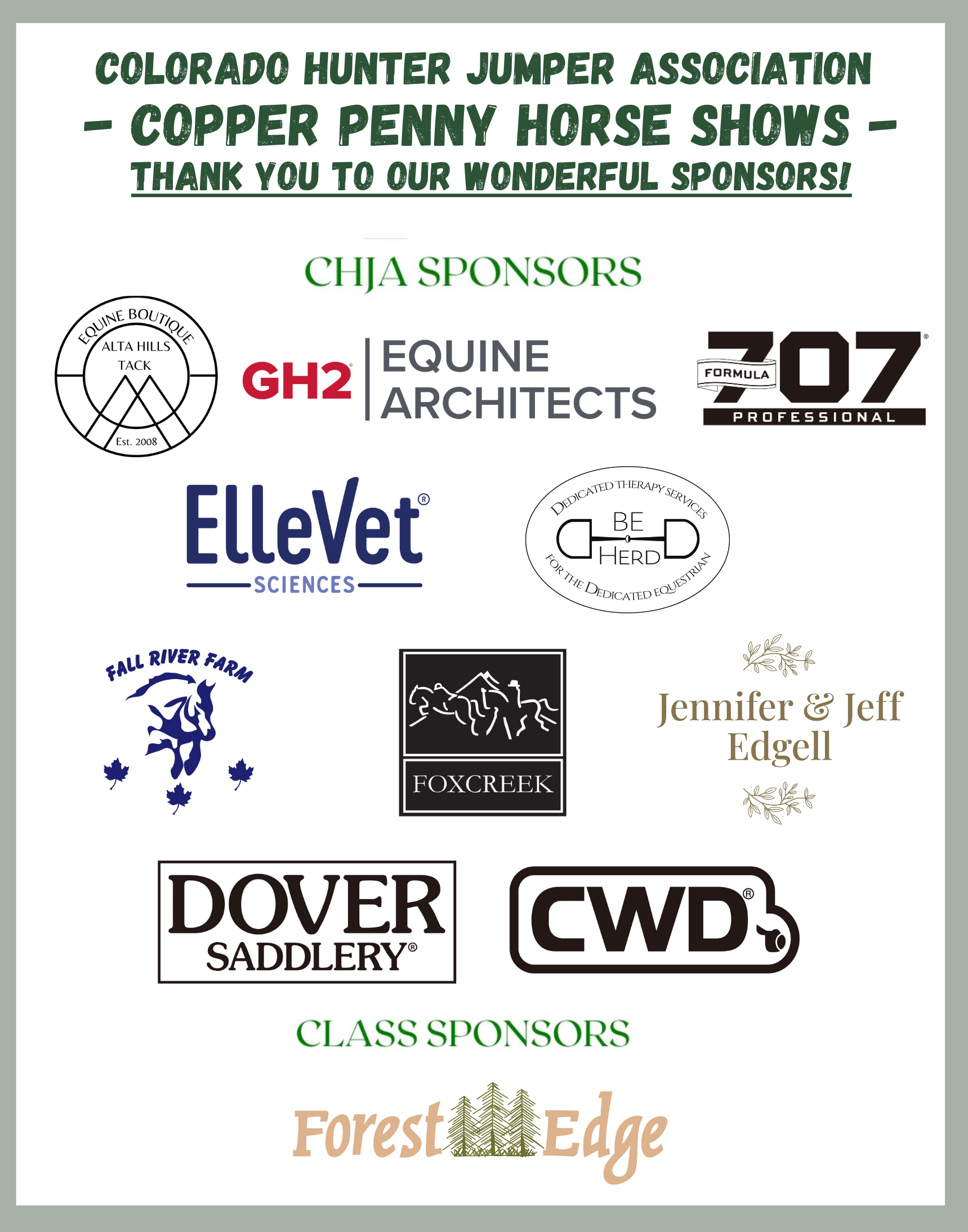 2025 CHJA Copper Penny Sponsors