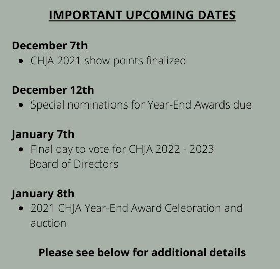 Important Upcoming Dates