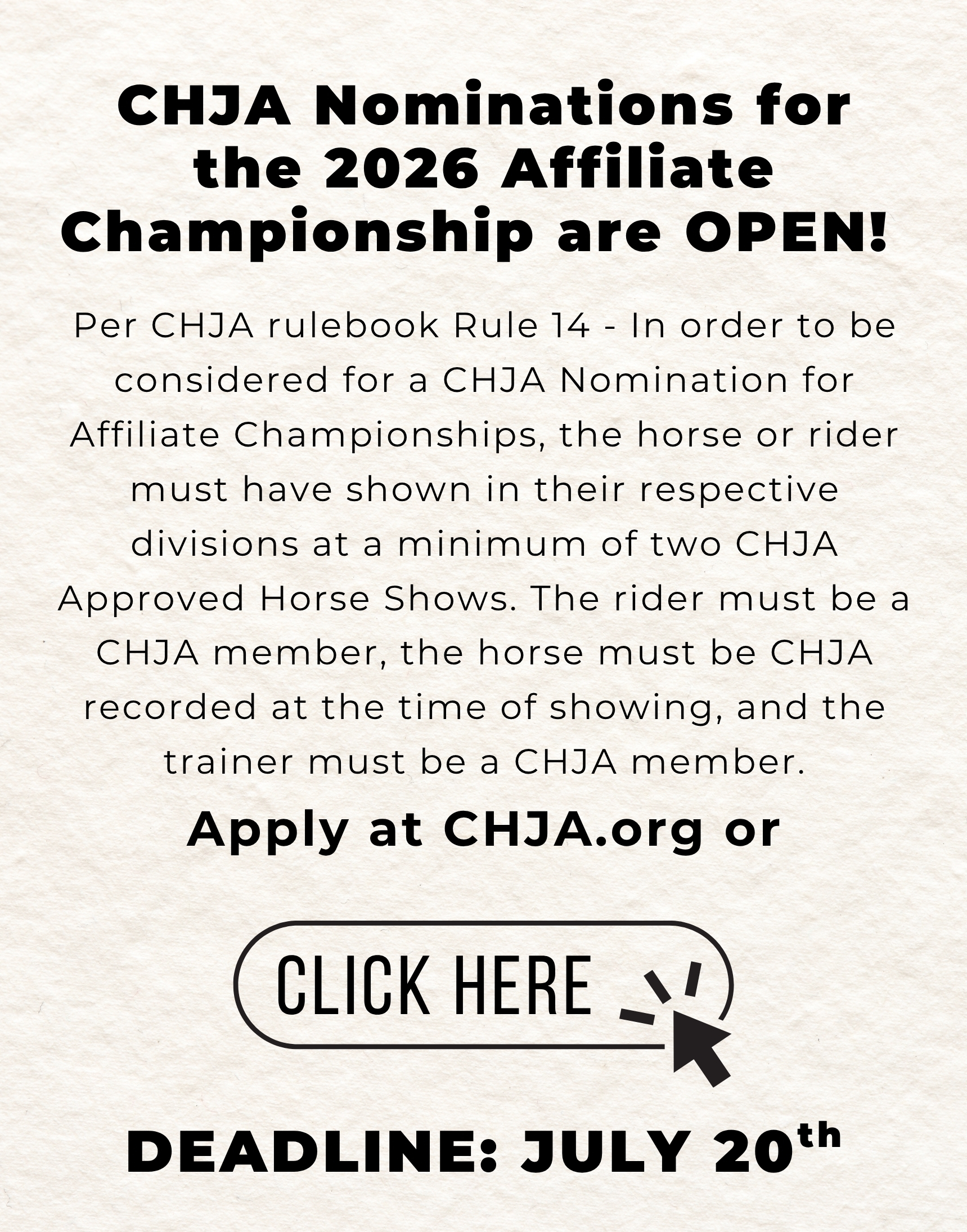 Nominations for the 2026 Affiliate Championship