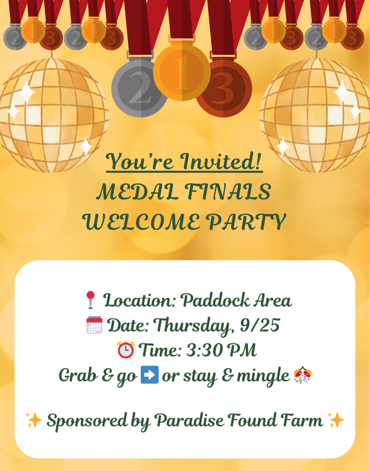 Medal Finals Welcome Party