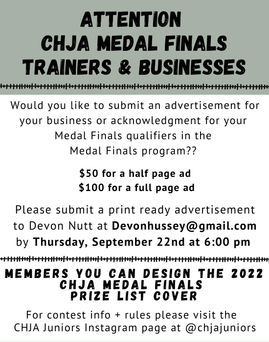 CHJA Medal Finals Trainers and Businesses