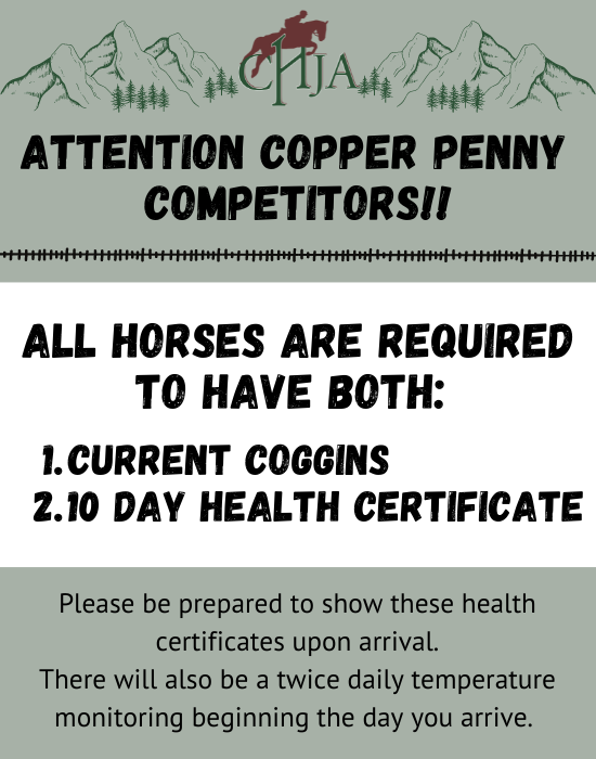 Copper Penny Health Certificate Requirements