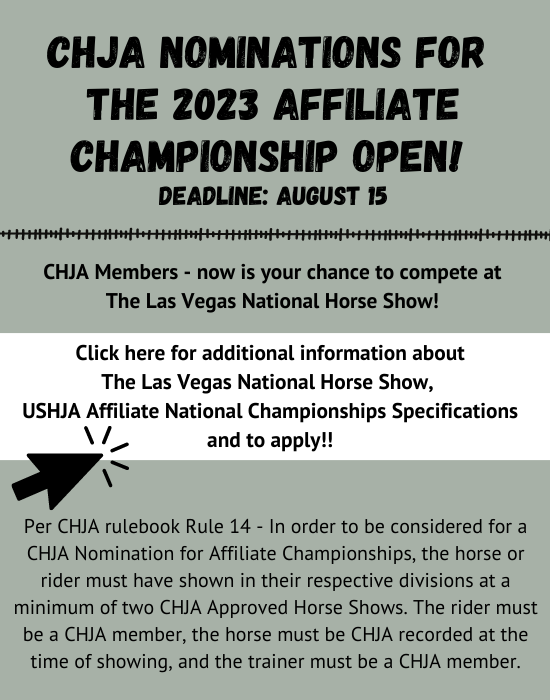 CHJA Nominations for the 2023 Affiliate Championships